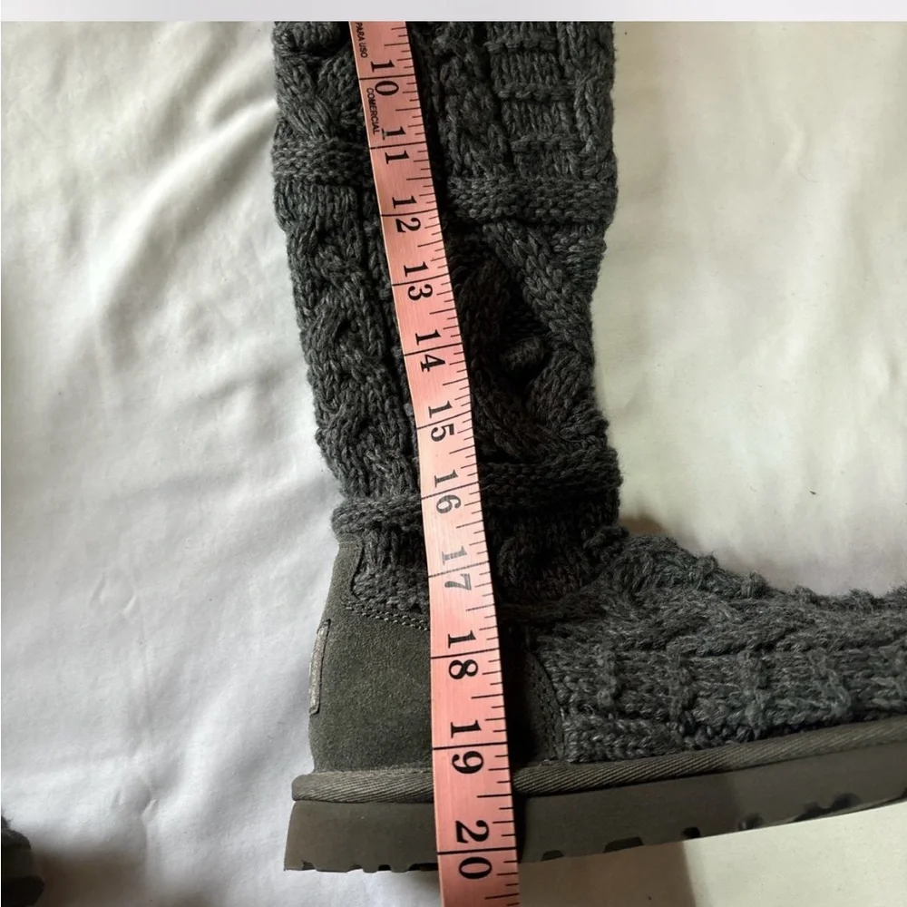 Ugg Gray Knit Knee-High Boots